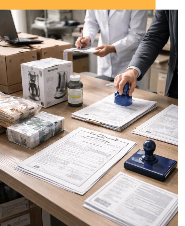 Сертификация импортных товаров от 12413 с таможенным сопровождением